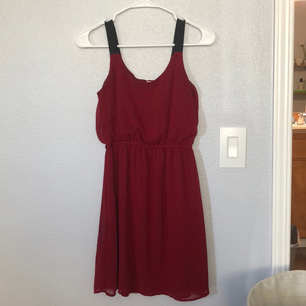 Business casual dress in red